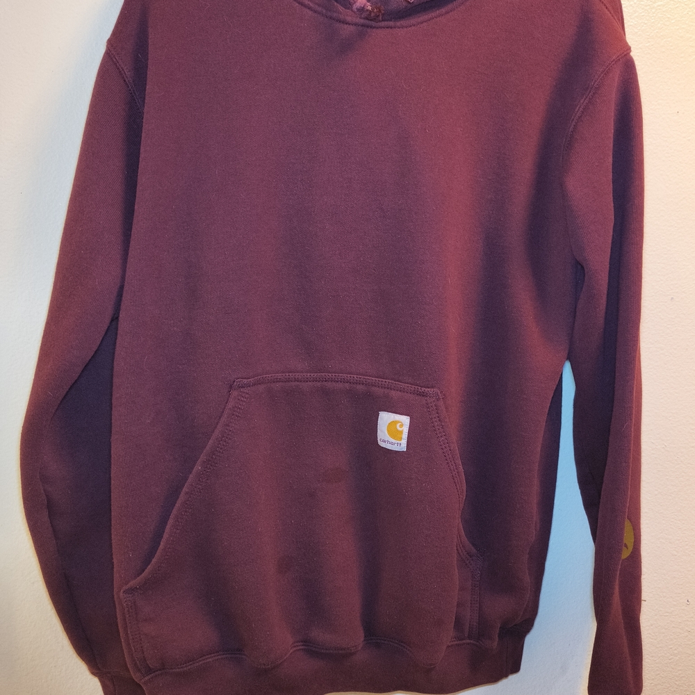 Carhartt Men's Burgundy Sweatshirt Size Small GUC WORKWEAR